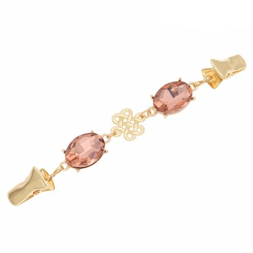 Fako Bijoux® - Vestsluiting - Vestclip - Ovale Steen - Oud, Sieraden, Tassen en Uiterlijk, Broches, Verzenden