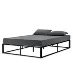 Stalen bed met lattenbodem 160x200 cm zwart, Huis en Inrichting, Slaapkamer | Bedden, Nieuw, Verzenden