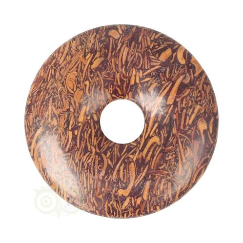 Coquina Jaspis edelstenen donut hanger Nr 10 - Ø4 cm, Sieraden, Tassen en Uiterlijk, Edelstenen, Nieuw, Verzenden