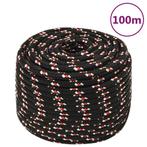 vidaXL Boot touw 14 mm 100 m polypropyleen zwart, Verzenden, Nieuw