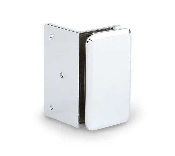 Glasklem Barcelona 90° met flens glas-wand - Chroom, Doe-het-zelf en Verbouw, Glas en Ramen, Nieuw, Ophalen of Verzenden