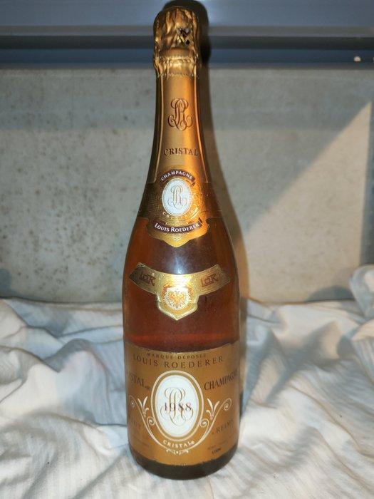 1988 Louis Roederer Cristal - Champagne Vintage - 1 Fles, Verzamelen, Wijnen
