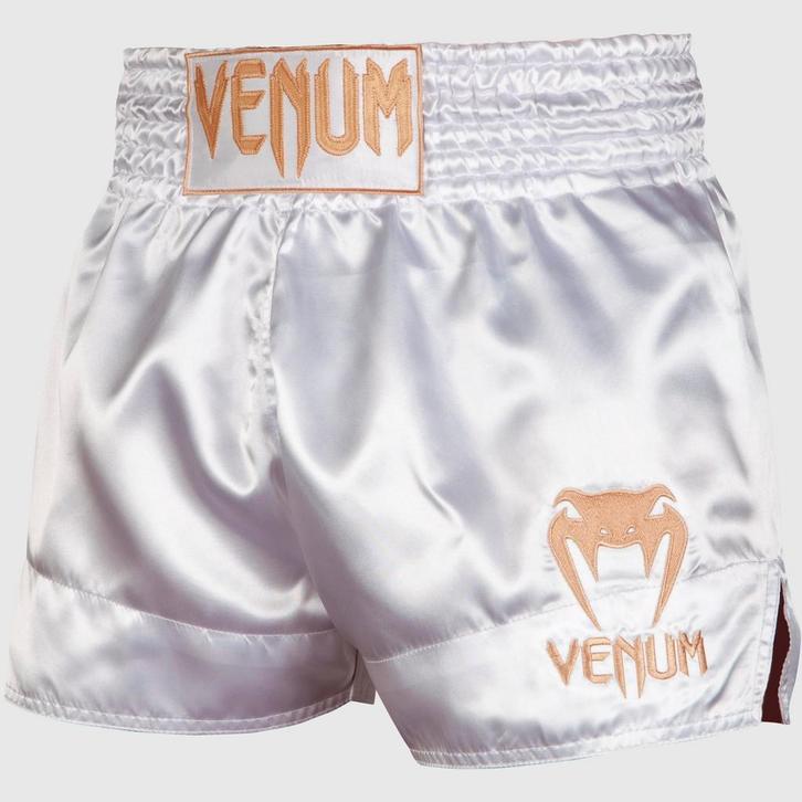 Venum Classic Muay Thai Kickboks Broekjes Wit Goud, Kleding | Heren, Sportkleding, Wit, Maat 46 (S) of kleiner, Nieuw, Vechtsport