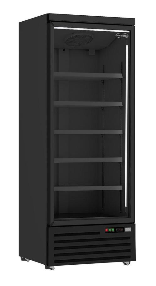 Combisteel Horeca Koelkast | 1 Glasdeur | Zwart | Deurverwar, Witgoed en Apparatuur, Koelkasten en IJskasten, Ophalen of Verzenden