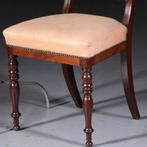 Stel van 6 mahonie stoelen ca 1930 incl nieuwe bekleding na, Antiek en Kunst, Antiek | Meubels | Stoelen en Banken, Ophalen of Verzenden