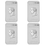 Australië. 1 Dollar 2025 Dragon Rectangular 4 x 1 oz Silver