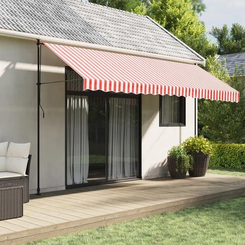 vidaXL Vervangingsdoek voor luifel gestreept 4,5x3 m rood en, Tuin en Terras, Zonneschermen, Nieuw, Verzenden