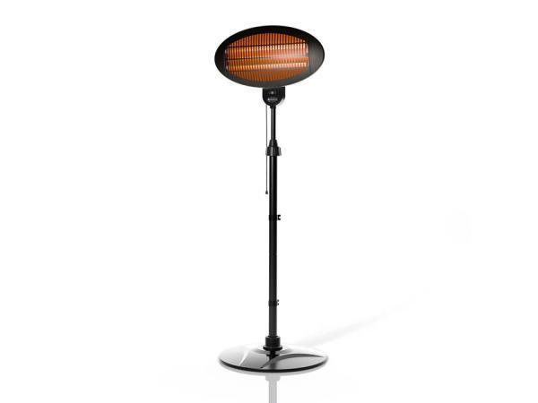 Veiling - Infraroodstraler / Staande Heater - 2000W - Zwart, Tuin en Terras, Terrasverwarmers