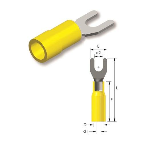 Tirex automotive Vorkkabelschoen M6 GEEL geïsoleerd,, Auto diversen, Autogereedschap, Nieuw, Ophalen of Verzenden