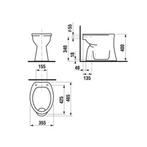 Toiletpot Plieger Brussel Vlakspoel Wit, Doe-het-zelf en Verbouw, Sanitair, Ophalen of Verzenden, Nieuw
