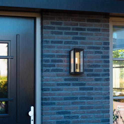 Residence Muurlamp Zwart/Messing Buitenverlichting, Tuin en Terras, Buitenverlichting, 50 tot 250 watt, Nieuw, Aluminium, Wandlamp