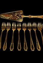 Dessertservies (10) - Metaal, Verguld - Gouden, Antiek en Kunst, Antiek | Meubels | Tafels