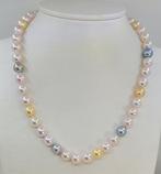 Halsketting 8,5x9 mm Multi Akoya- en gouden parels, Zilver, Sieraden, Tassen en Uiterlijk, Kettingen, Nieuw