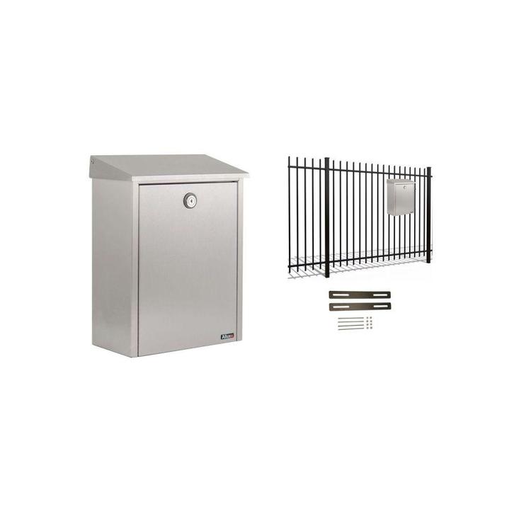 Hekbrievenbus Allux 200 - RVS, Tuin en Terras, Brievenbussen, Nieuw, Verzenden