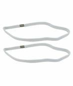 Haarband Elastiek Sport 1cm Set Basic Effen Wit, Nieuw