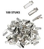 Haarspeld Alligator Mini Recht 2cm Zilver 100 Stuks, Verzenden, Nieuw