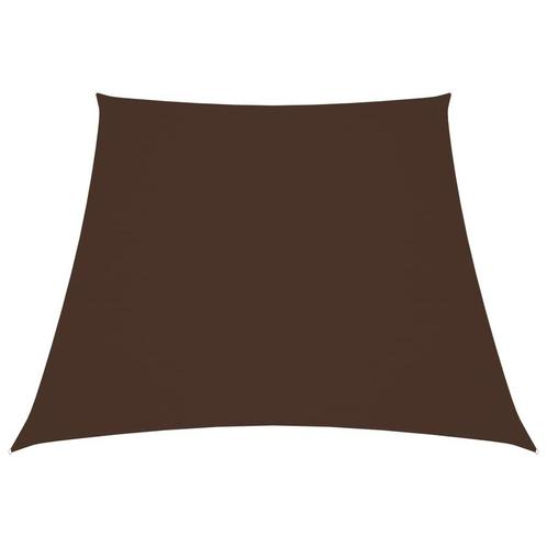vidaXL Zonnezeil trapezium 2/4x3 m oxford stof bruin, Tuin en Terras, Zonneschermen, Nieuw, Verzenden