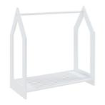 [en.casa] Kledingrek Langeskov 78x75x35 cm wit en houtkleuri, Huis en Inrichting, Kasten | Kledingkasten, Verzenden, Nieuw