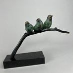 J. Zak (XX-XXI) - 3 sparrows on a branch - bronze (Edition, Antiek en Kunst