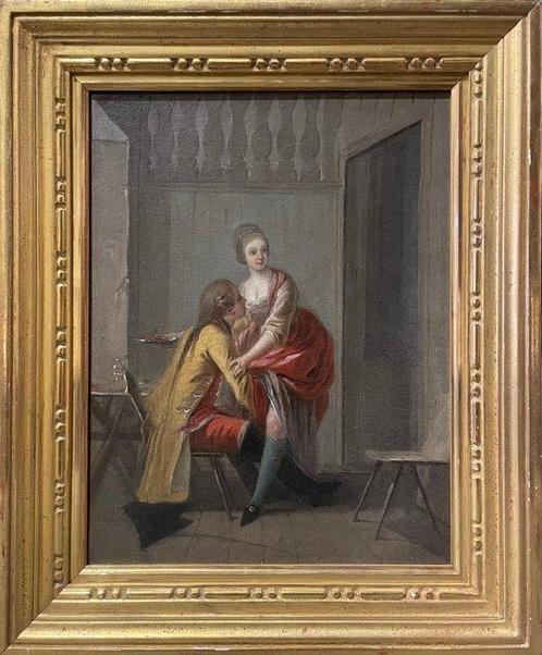 Franse school (XIX) - Scena erotica, Antiek en Kunst, Kunst | Schilderijen | Klassiek