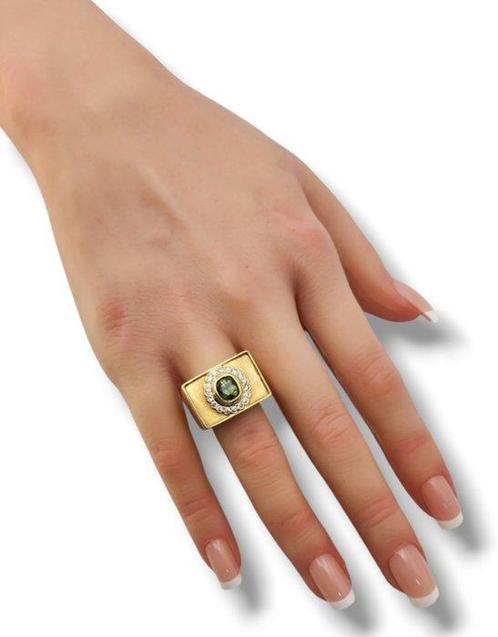 Ring - 18 karaat Geel goud, Een Le Vian 18k gouden smaragd, Sieraden, Tassen en Uiterlijk, Ringen