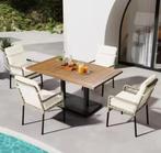 5-delige tuinset – acaciahouten tafel met rotan stoelen, Verzenden, Nieuw