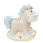 Taarttopper Hobbelpaard Blauw Polystone 4,5cm, Verzenden, Nieuw