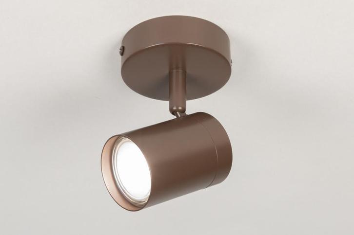 Rietveld Spots - Bruin - Metaal, Huis en Inrichting, Lampen | Hanglampen, Verzenden