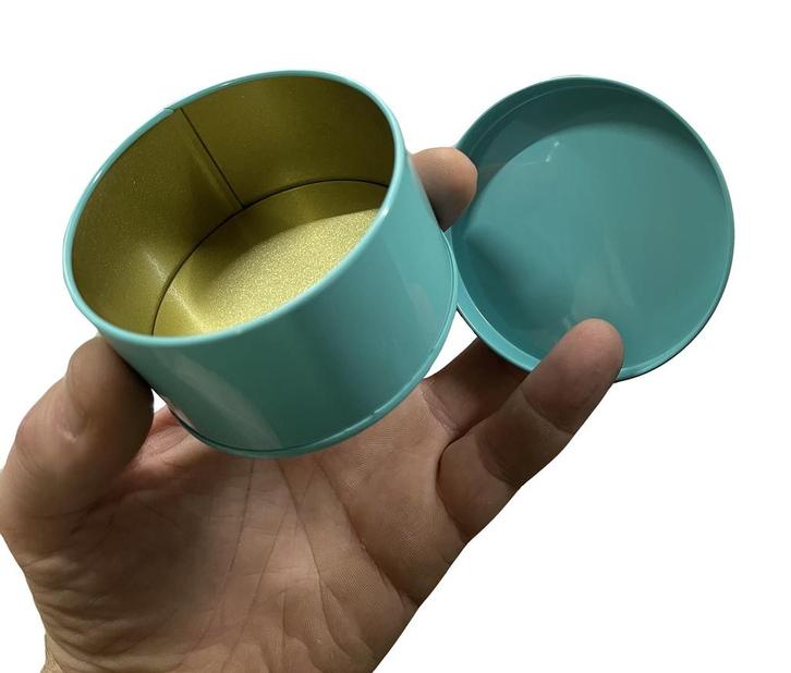 Klein metalen doosje met deksel (groen, 75 mm dia, 45 mm ho, Doe-het-zelf en Verbouw, Gereedschap | Handgereedschap, Nieuw, Ophalen of Verzenden