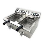 HCB Dubbele friteuse - 2 x 14 liter - 2 x 230V - RVS, Verzenden, Nieuw in verpakking, Fornuis, Frituur en Grillen