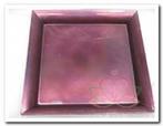 Onderbord purple metallic 29*29 cm. vierkant bloemschikken, Ophalen of Verzenden, Nieuw