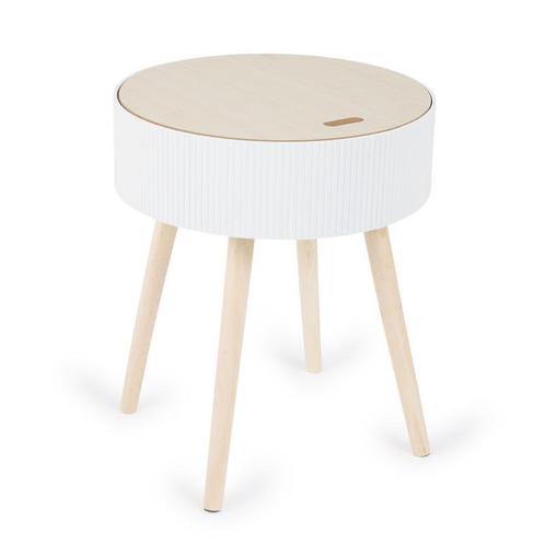 Nachtkastje rond - wit - Ø 38 x 47,5 cm, Huis en Inrichting, Slaapkamer | Nachtkastjes, Nieuw, Verzenden