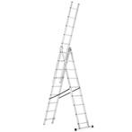 Vouwladder - 3x9 treden - werkhoogte 5,06 m - aluminium, Ophalen of Verzenden, Nieuw
