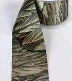Bedrukt lint greenleaf viburnum met metallic zilveren opdruk, Ophalen of Verzenden, Nieuw