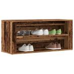vidaXL Schoenenbank 100x35x45 cm bewerkt hout oud, Verzenden, Nieuw