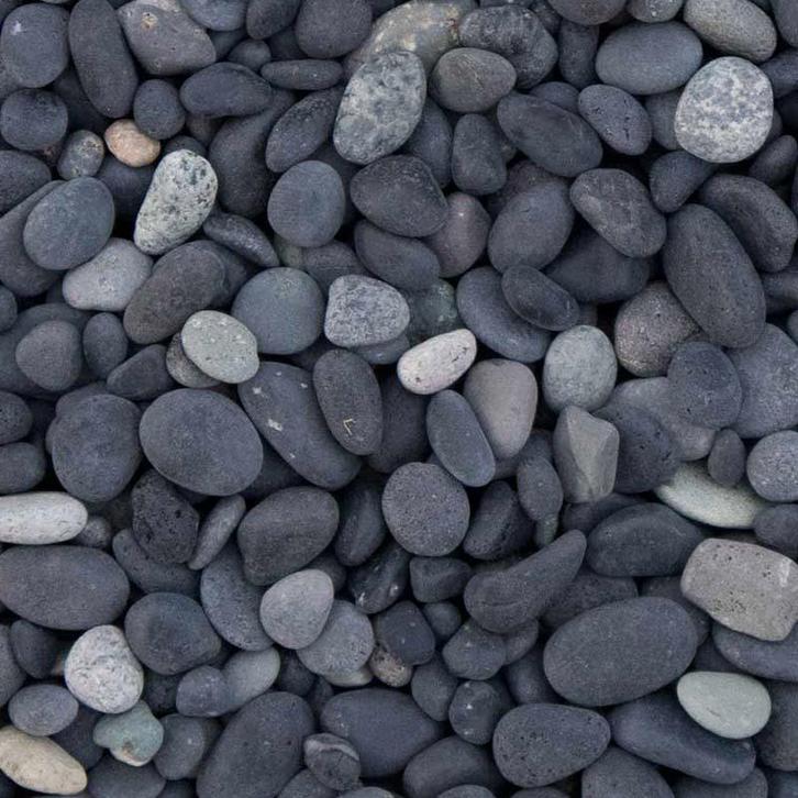 Beach Pebbles zwart | Bigbag 1 m³ | 1600kg, Tuin en Terras, Grind, Keien en Split, Grind, Zwart, Nieuw, Overige materialen, Verzenden