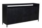 Dressoir ‘Kala’ – Zwart Hout | 180 cm, Huis en Inrichting, Ophalen, Nieuw