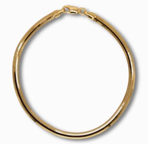 Gouden Snake Chain armband 14K, Sieraden, Tassen en Uiterlijk, Armbanden, Goud, Nieuw, Goud, Verzenden
