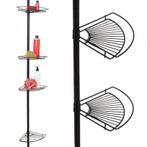 Telescopisch Douche Rek Zwart | Retourdeal | 40% Korting, Huis en Inrichting, Minder dan 50 cm, 200 cm of meer, Nieuw, Ophalen of Verzenden