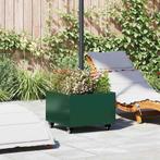 vidaXL Parasolbasis met plantenbak Groen 45 x 45 x 45 cm, Verzenden, Nieuw, Minder dan 1 meter, Parasolvoet