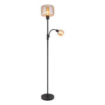 Vloerlamp GIUSEPPE Glas 165.0cm Matt zwart beschikbaar voor biedingen