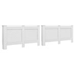 vidaXL Radiatorombouwen 2 st 152x19x81,5 cm MDF wit, Doe-het-zelf en Verbouw, Verwarming en Radiatoren, Verzenden, Nieuw