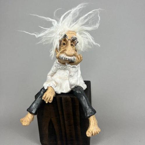 Anna Em - sculptuur, No reserve -Albert Einstein - 20 cm -, Antiek en Kunst, Antiek | Glas en Kristal