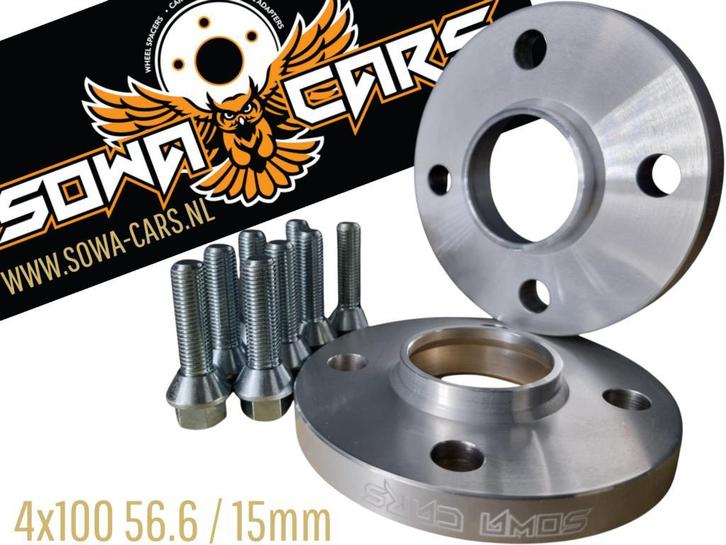 Spacers 15mm Opel Corsa 4x100 56.6 Spoorverbreders adapters, Auto diversen, Tuning en Styling, Ophalen of Verzenden