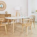 *WOONWINKEL* Kave Home Oqui Uitschuifbare Tafel Wit 160 Cm, Verzenden, Nieuw