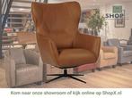 Leren draaifauteuil Leaf - Rancho Cognac (cognac) -, Huis en Inrichting, Fauteuils, Eigentijds, Klassiek, Modern, Romantisch, Vintage