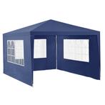 Paviljoen partytent met 4 zijwanden 4x3x2,55 m donkerblauw, Tuin en Terras, Verzenden, Nieuw