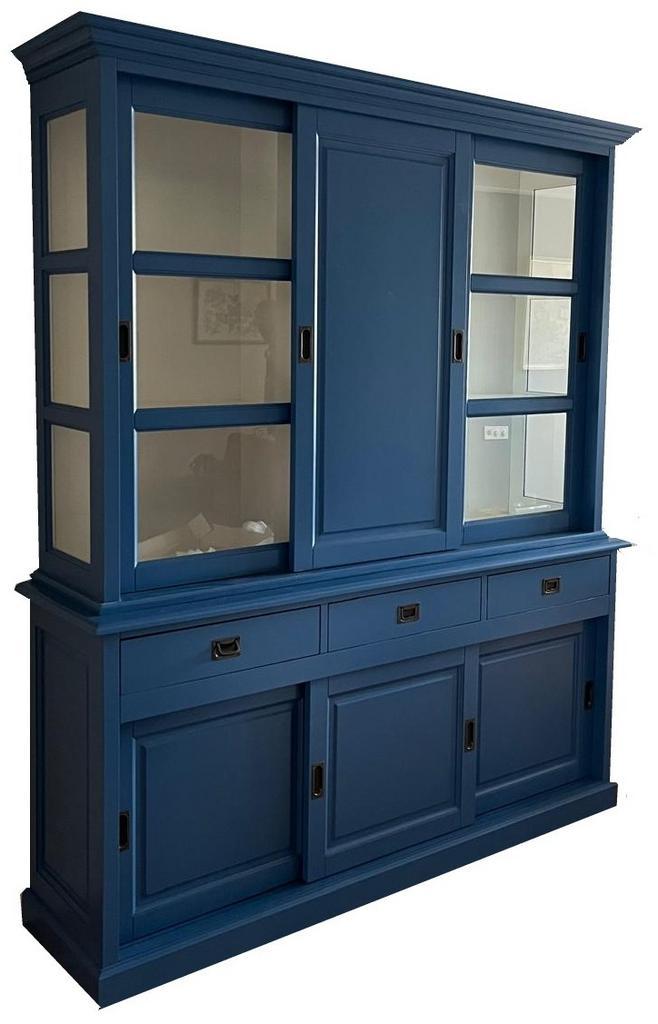 Buffetkast briljantblauw Deurne 180cm dichte middendeur, Huis en Inrichting, Kasten | Buffetkasten, Ophalen of Verzenden