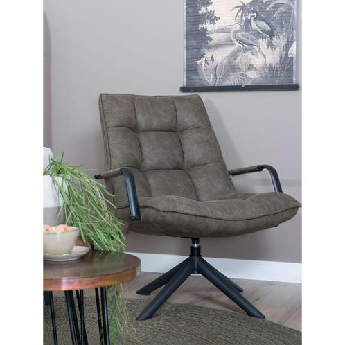 Draai fauteuil Dana met armleuning, 3 kleuren Cowboy stof., Huis en Inrichting, Fauteuils, 50 tot 75 cm, 75 tot 100 cm, Nieuw