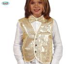 Gilet goud kinderen, Verzenden, Nieuw, Feestartikel
